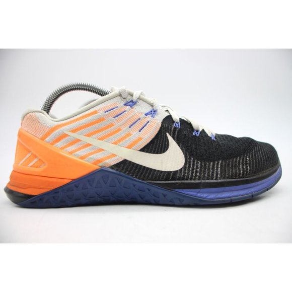 Nike Metcon DSX Flyknit Training Shoes Men's 9 Black Orange Athletic 852930-006 - Picture 4 of 10